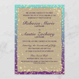 Invitación Boda de espuma de Ombre rústico