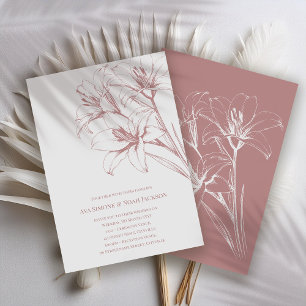 Invitación Boda de esquema de Lily Rosa