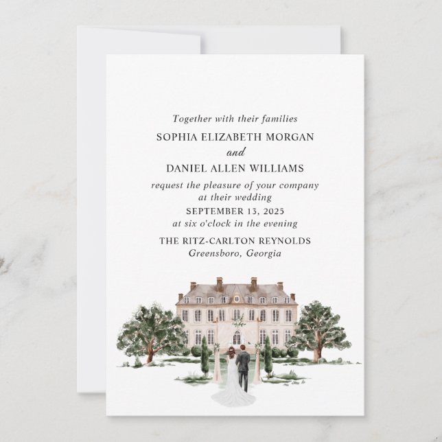 Invitación Boda de estado de un país ruso (Anverso)