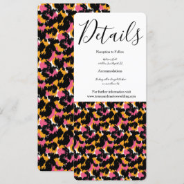 Invitación Boda de estampado animal moderno rosa negro