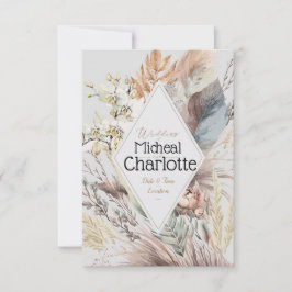 Invitación Boda de estilo boho personalizado