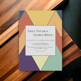 Invitación Boda de estilo geométrico moderno mínimo