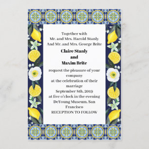 Invitación Boda de estilo italiano