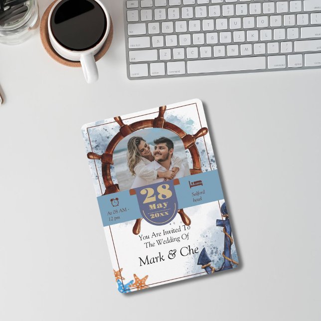 Invitación Boda de estilo náutico (Subido por el creador)