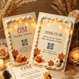 Invitación Boda de estilo pastel de fondant de otoño