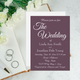 Invitación Boda de estilo simple de ecompador