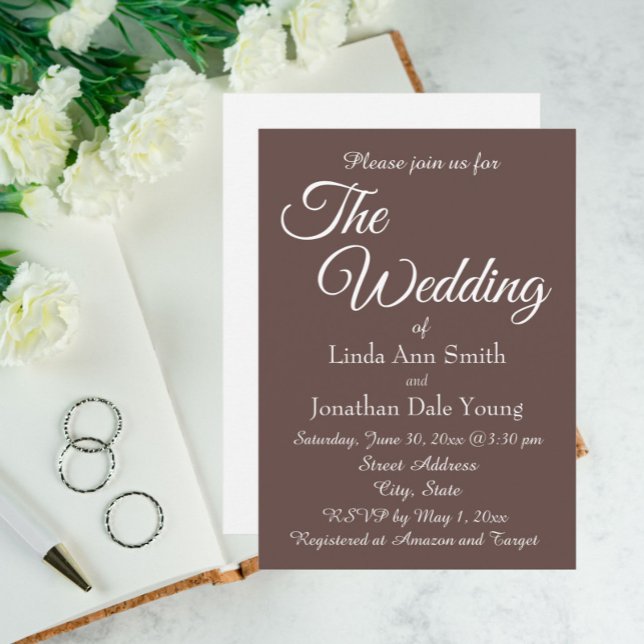 Invitación Boda de estilo simple de tazas (In Situ Wedding)