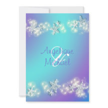 Boda de estrella de playa morada azul