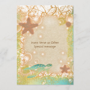 Invitación boda de estrella de tortuga azul marrón