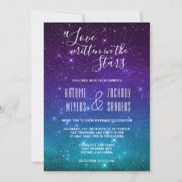 Invitación Boda de estrellas celestes