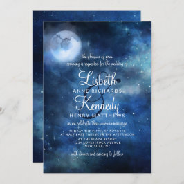 Invitación Boda de estrellas de galaxia celestial del cielo l
