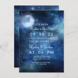 Invitación Boda de estrellas de galaxia celestial del cielo l