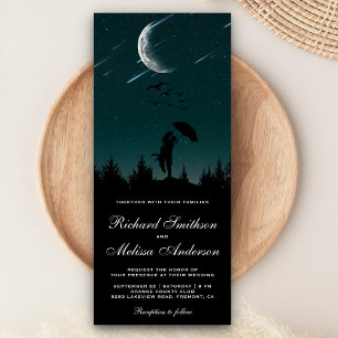 Invitación Boda de estrellas románticas de la noche en el cie