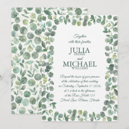 Invitación Boda de eucalipto
