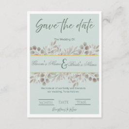 Invitación Boda de "Eucalipto Botánico" "Salva la Fecha"