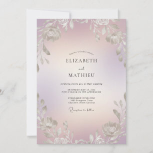 Invitación Boda de Eucalipto con Follaje de Ópalo