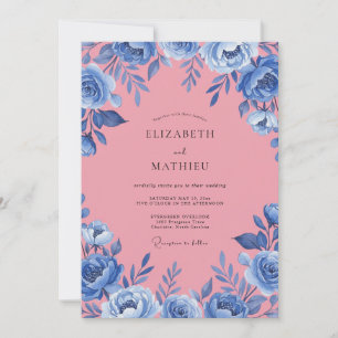 Invitación Boda de Eucalipto con Follaje Malva de Centaurea