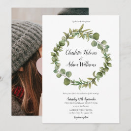 Invitación Boda de eucalipto de bosque Foto de vegetación