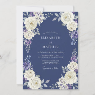 Invitación Boda de eucalipto de lino blanco marfil puro