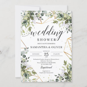Invitación Boda de eucalipto de vegetación boho moderno