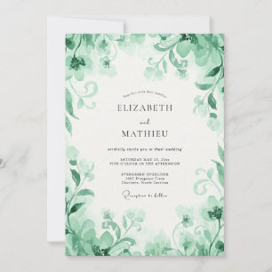 Invitación Boda de eucalipto jade