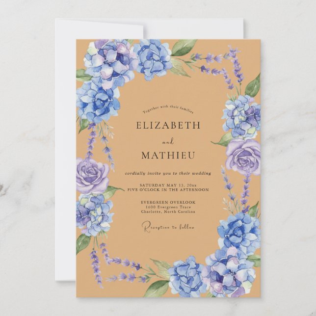 Invitación Boda de Eucalipto Suave (Anverso)