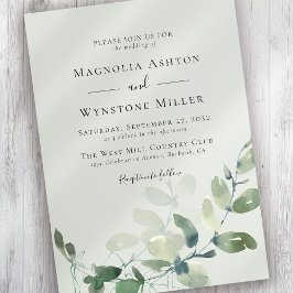 Invitación Boda de Eucalipto verde sabio