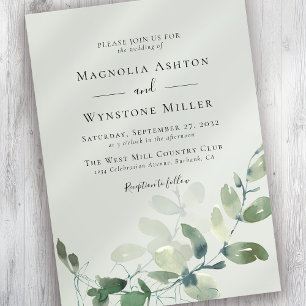 Invitación Boda de Eucalipto verde sabio