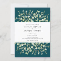 Boda de Eucalipto Verde Teal