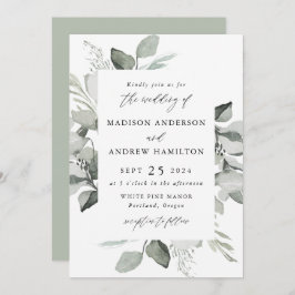 Invitación Boda de Eucalyptus Greenery