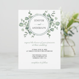 Invitación Boda de Eucalyptus Greenery