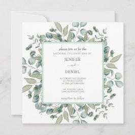Invitación Boda de Eucalyptus Greenery