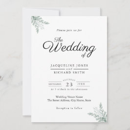 Invitación Boda de Eucalyptus Greenery