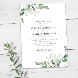 Invitación Boda de Eucalyptus Greenery
