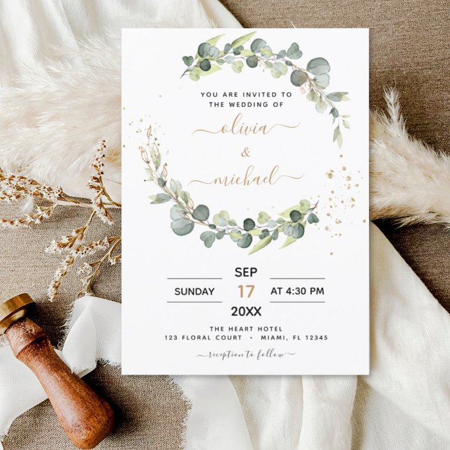 Invitación Boda de Eucalyptus Greenery (Subido por el creador)