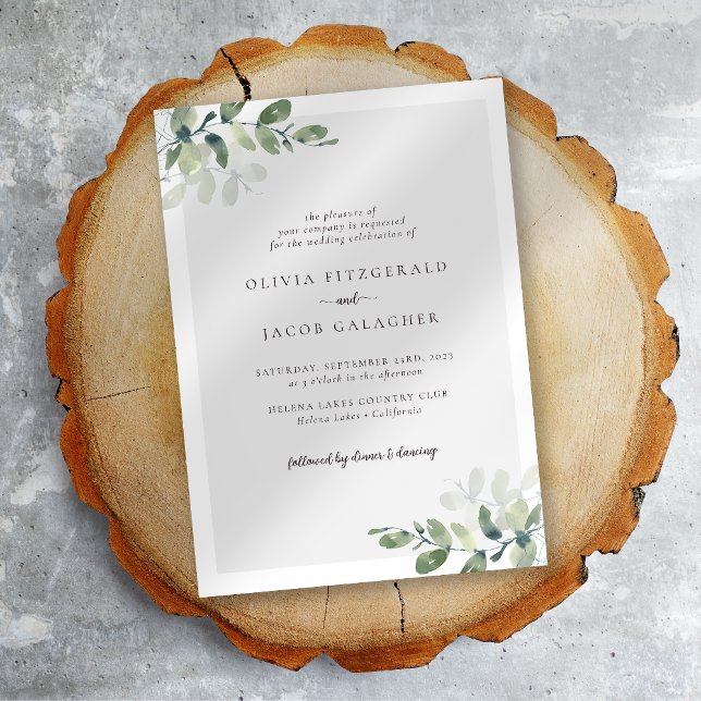 Invitación Boda de Eucalyptus Greenery (Subido por el creador)