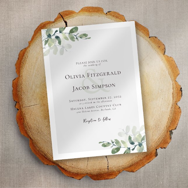 Invitación Boda de Eucalyptus Greenery (Subido por el creador)