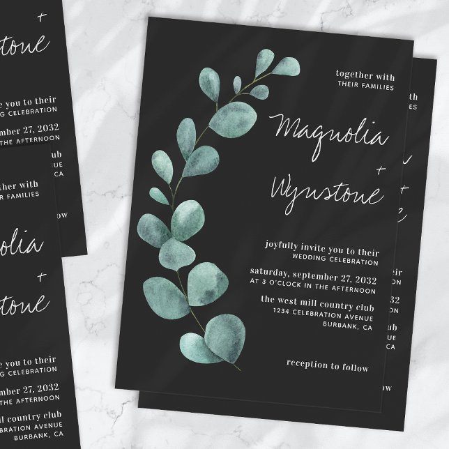 Invitación Boda de Eucalyptus Greenery (Subido por el creador)