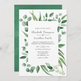 Invitación Boda de Eucalyptus Greenery