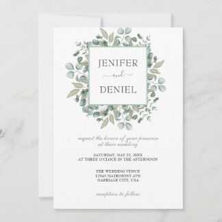 Invitación Boda de Eucalyptus Greenery