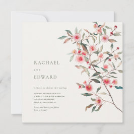 Invitación Boda de Eucalyptus Greenery & Pink Florals