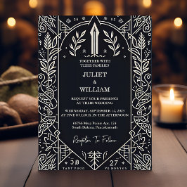 Invitación Boda de exploración nórdica de los desplazamientos