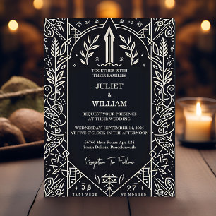 Invitación Boda de exploración nórdica de los desplazamientos