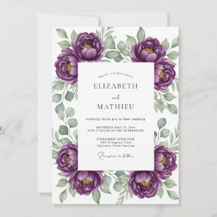 Invitación Boda de Éxtasis Botánico Rosa Menta