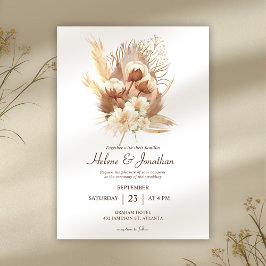 Invitación Boda de Fall Terracotta Floral Boho