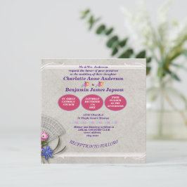 Invitación Boda de fans japonés elegante y sencillo 