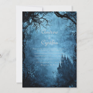Invitación Boda de Fantasía en el Castillo Negro Gótico del B