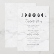 Boda de Fases de la Luna de Mármol Gris Celeste