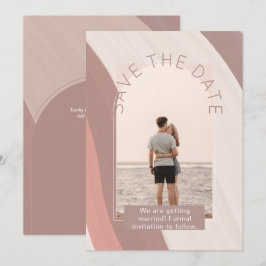 Invitación Boda de fechas de guardar de la foto moderna