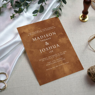 Invitación Boda de Fern de color de agua rústica verde salvaj